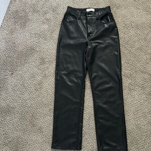 Abercrombie black leather pant. In brand new condition